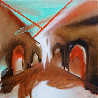 Original Abstract Architecture Paintings by Emma Pesti