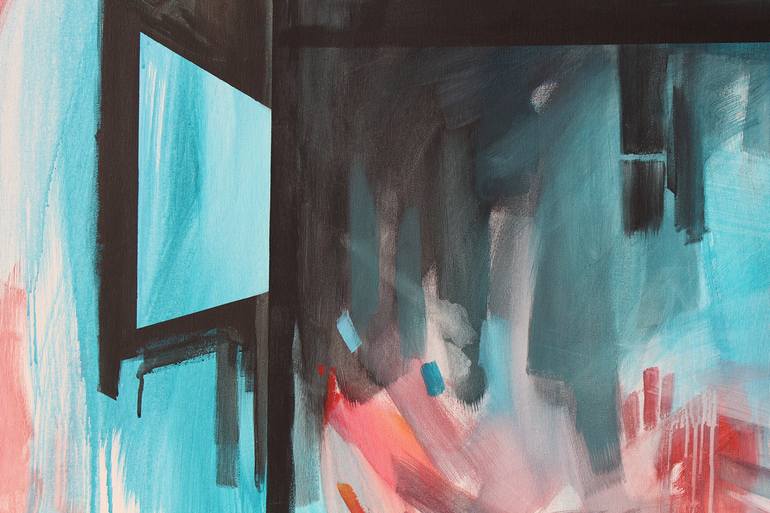 Original Abstract Interiors Painting by Emma Pesti