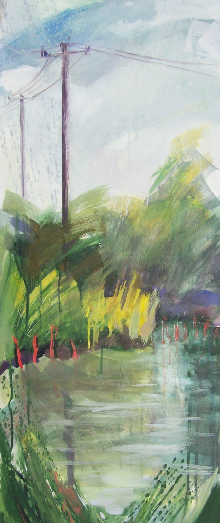 Print of Abstract Landscape Painting by Emma Pesti