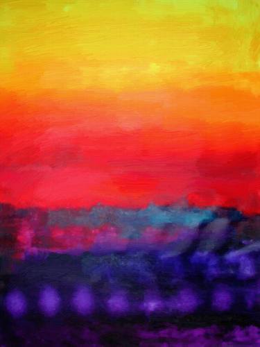 Evening Colors Modern Abstract Art thumb
