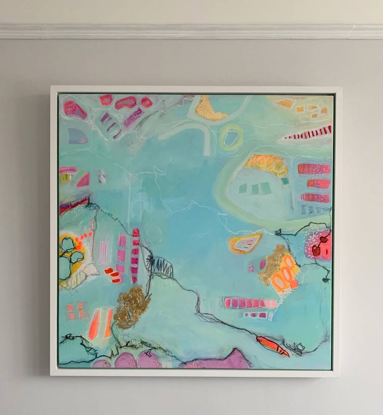 Original Abstract Expressionism Abstract Painting by Marian Lishman