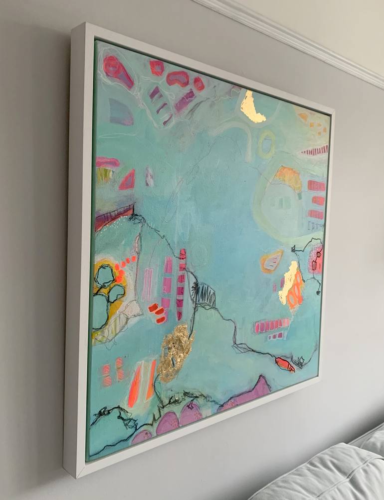 Original Abstract Expressionism Abstract Painting by Marian Lishman