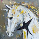 Horse and black swallow by Davit Gigashvili