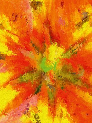 Print of Abstract Expressionism Floral Mixed Media by Claudio Arango