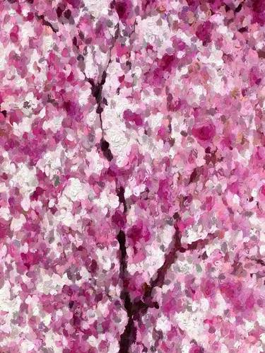 Print of Impressionism Floral Mixed Media by Claudio Arango