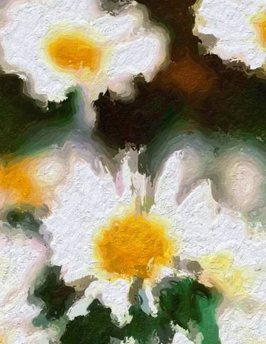 Original Expressionism Floral Mixed Media by Claudio Arango