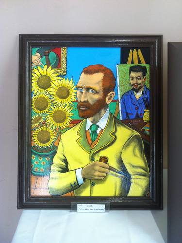 Vincent and the Sunflowers Unique art - David Kent thumb
