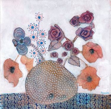 Print of Floral Paintings by Sandrine Pelissier