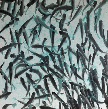 Print of Fish Paintings by Sandrine Pelissier