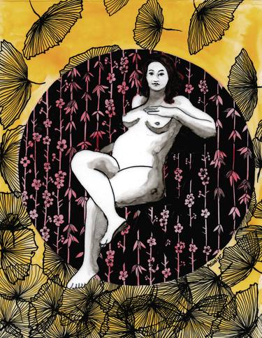 Print of Art Deco Nude Drawings by Sandrine Pelissier