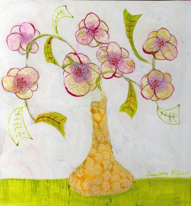 Print of Floral Paintings by Sandrine Pelissier