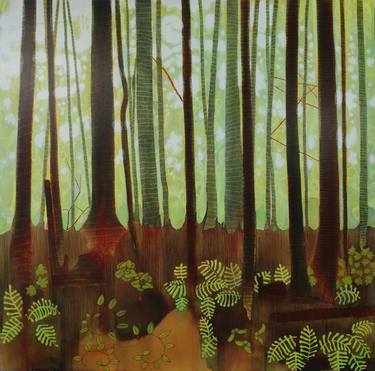 Print of Art Deco Tree Paintings by Sandrine Pelissier