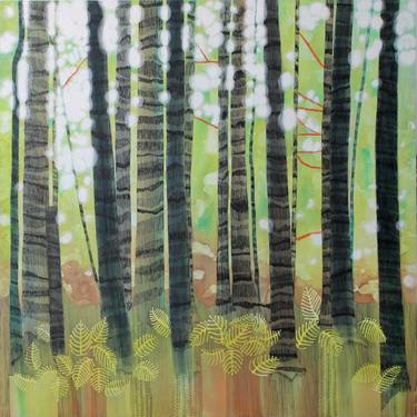 Print of Art Deco Tree Paintings by Sandrine Pelissier