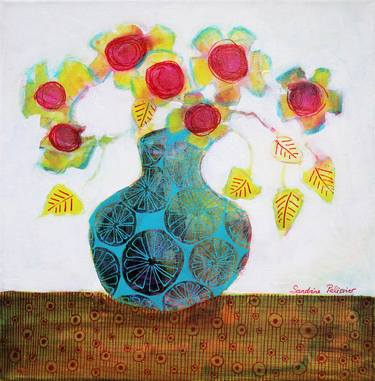 Print of Floral Paintings by Sandrine Pelissier