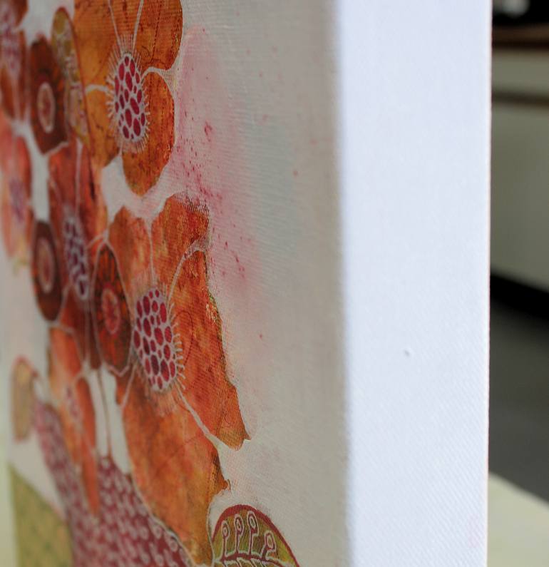 Original Art Deco Floral Painting by Sandrine Pelissier