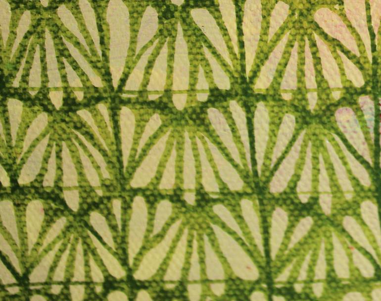 Original Art Deco Floral Painting by Sandrine Pelissier