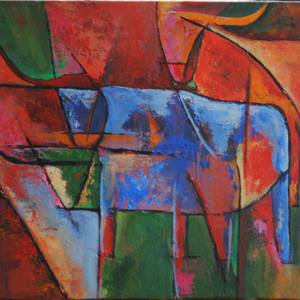 Abstract buffalos