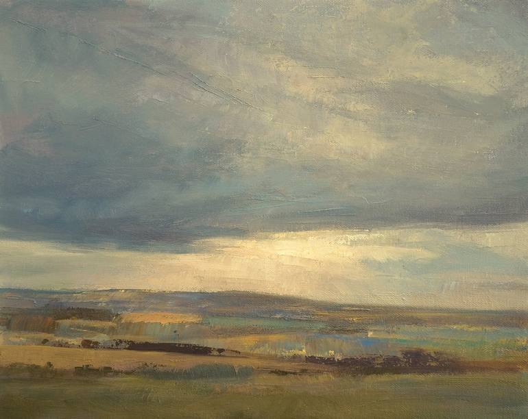 Sky from Barry Hill Painting by Ken Bushe | Saatchi Art