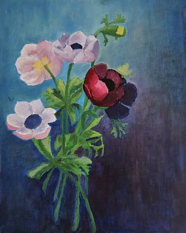 Original Fine Art Floral Paintings by Dianne Hamer