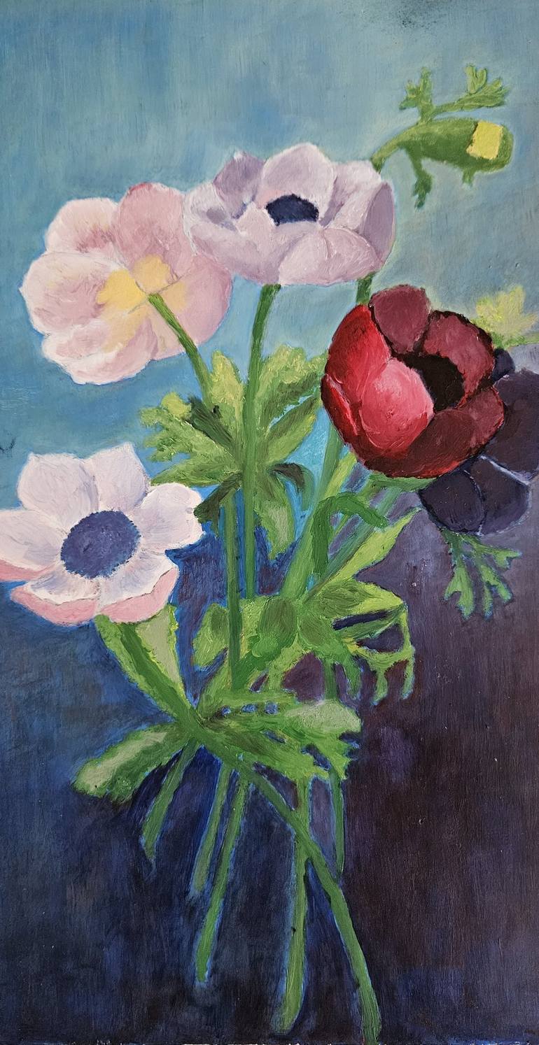 Original Fine Art Floral Painting by Dianne Hamer