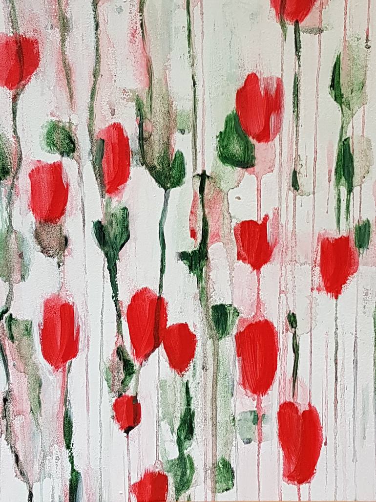 Original Figurative Floral Painting by Dianne Hamer