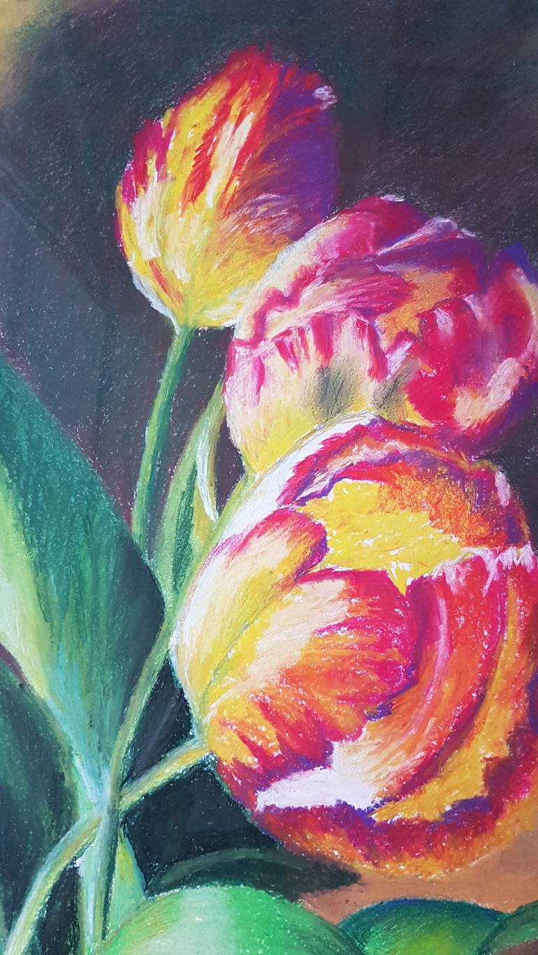 Original Floral Drawing by Dianne Hamer