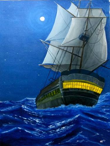 Original Realism Sailboat Paintings by murad jawed