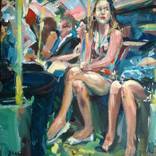 Girl on the Underground by Samuel Burton