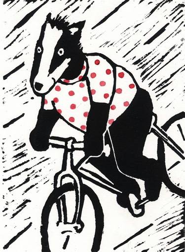 Original Figurative Bicycle Printmaking by Cecilia Rouncefield