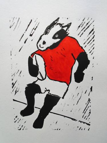 Original Figurative Sport Printmaking by Cecilia Rouncefield