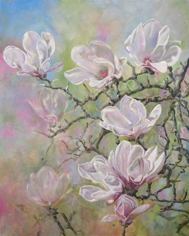 Original Figurative Floral Paintings by Andy Farr