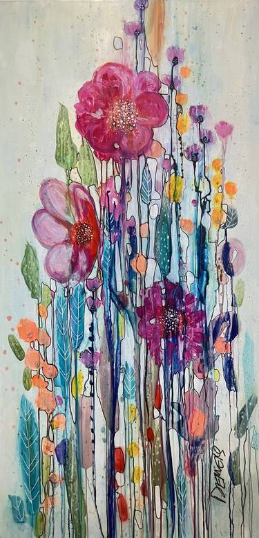 Original Floral Painting by Sylvie Demers