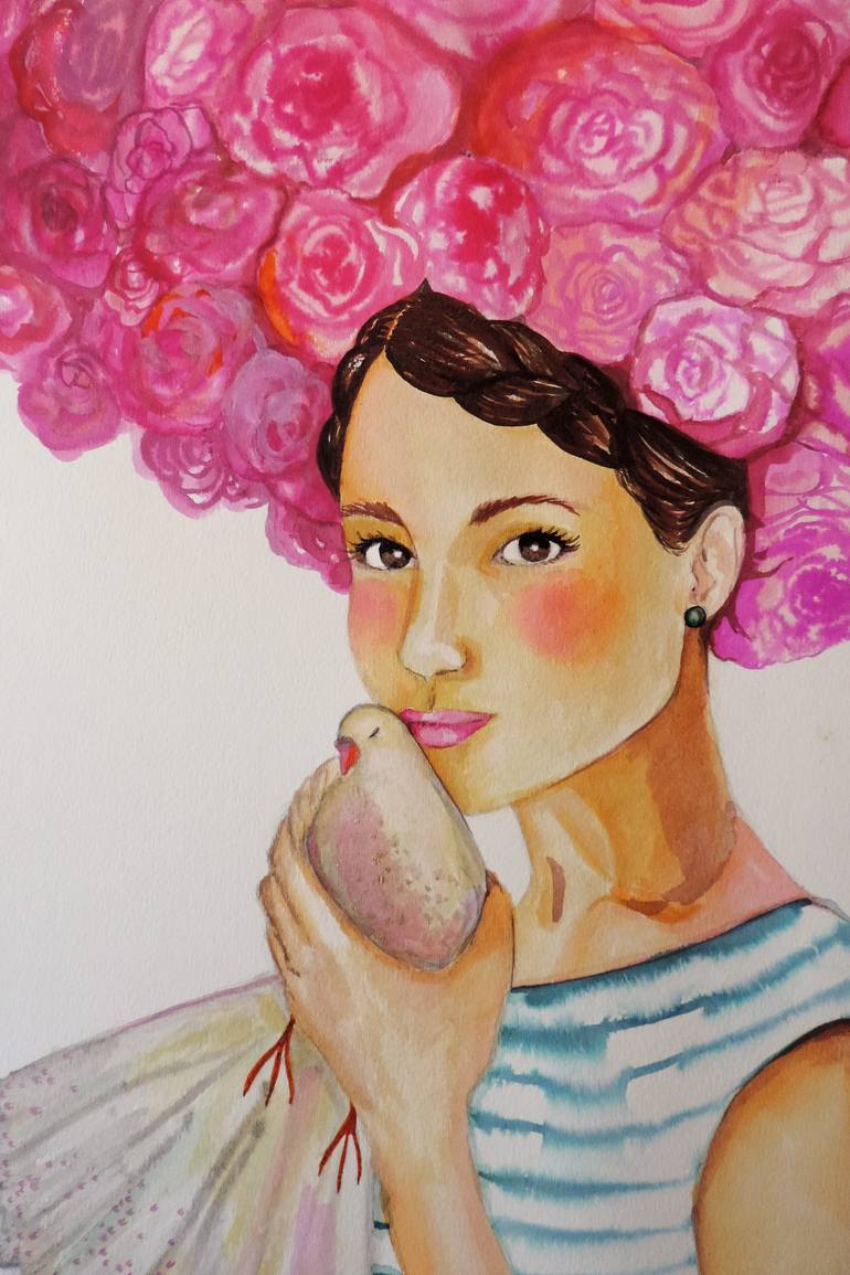 Original Expressionism Women Painting by Sylvie Demers