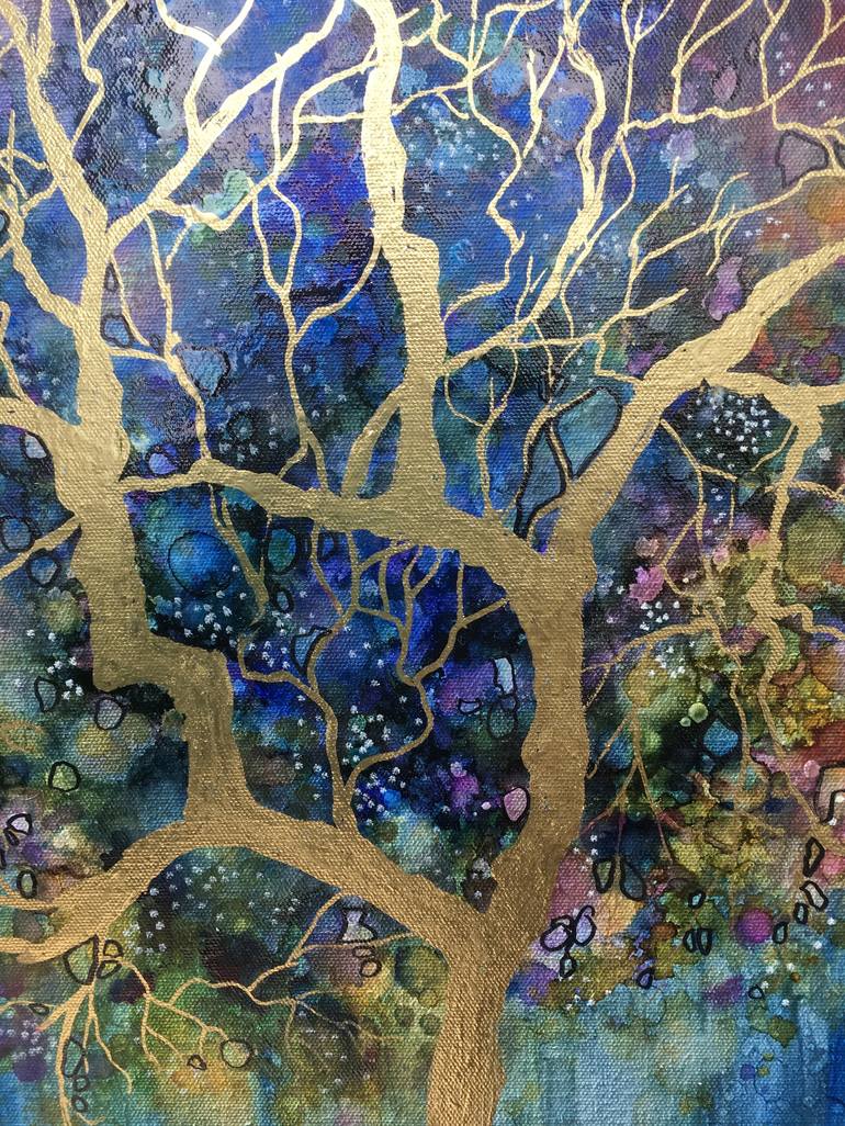 Original Abstract Expressionism Tree Painting by Sylvie Demers