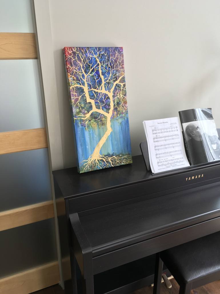 Original Abstract Expressionism Tree Painting by Sylvie Demers