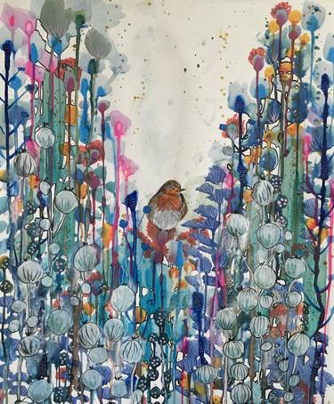 Original Expressionism Floral Paintings by Sylvie Demers