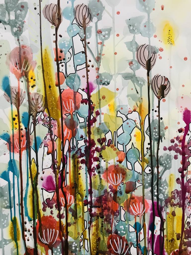 Original Floral Painting by Sylvie Demers