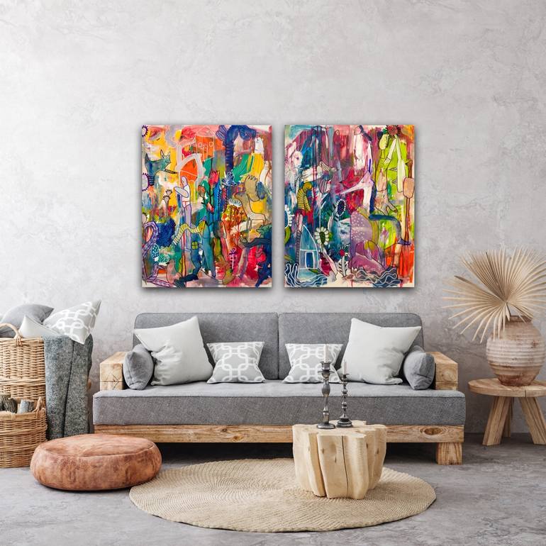 Original Abstract Expressionism Abstract Painting by Sylvie Demers