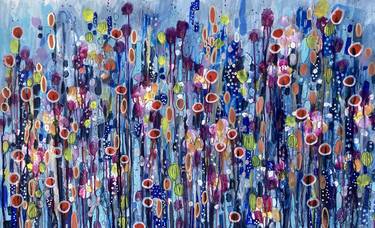 Original Abstract Expressionism Floral Paintings by Sylvie Demers