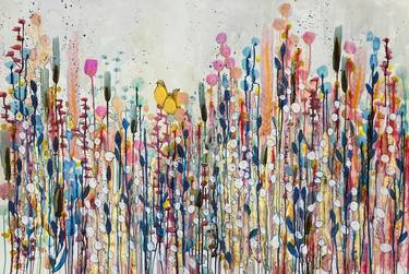Original Abstract Expressionism Floral Paintings by Sylvie Demers