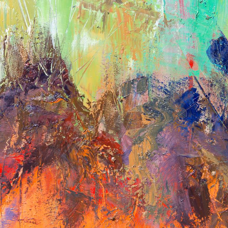 Original Abstract Expressionism Abstract Painting by Lewis Evans