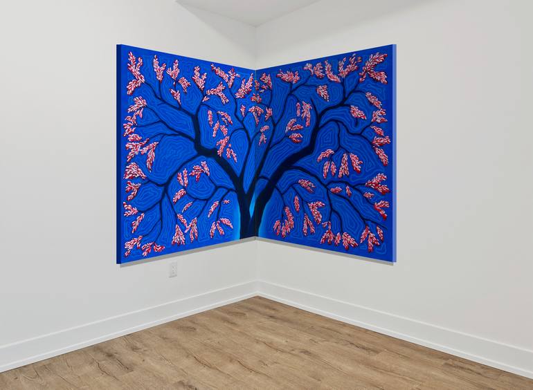 Original Abstract Expressionism Landscape Painting by Lewis Evans