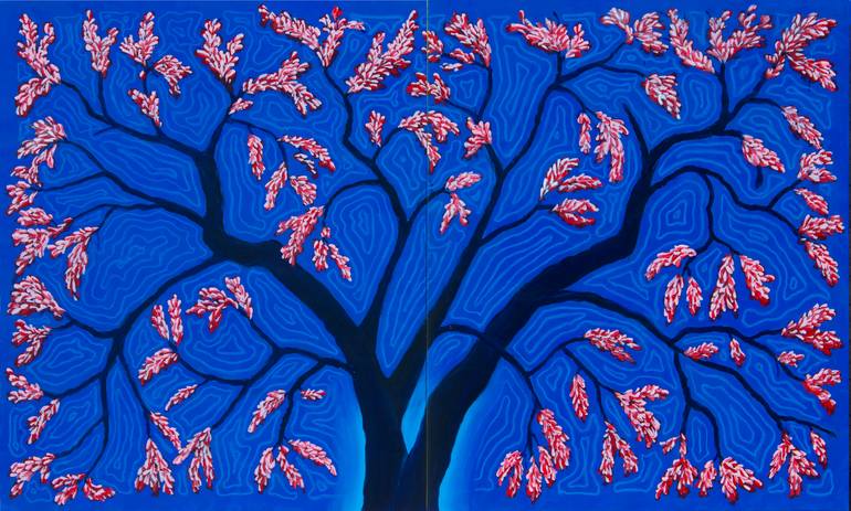 Original Abstract Expressionism Landscape Painting by Lewis Evans