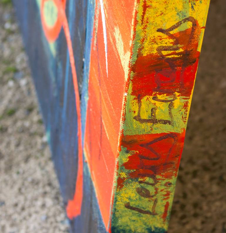 Original Abstract Expressionism Animal Painting by Lewis Evans