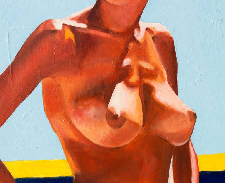 Original Documentary Nude Painting by Lewis Evans