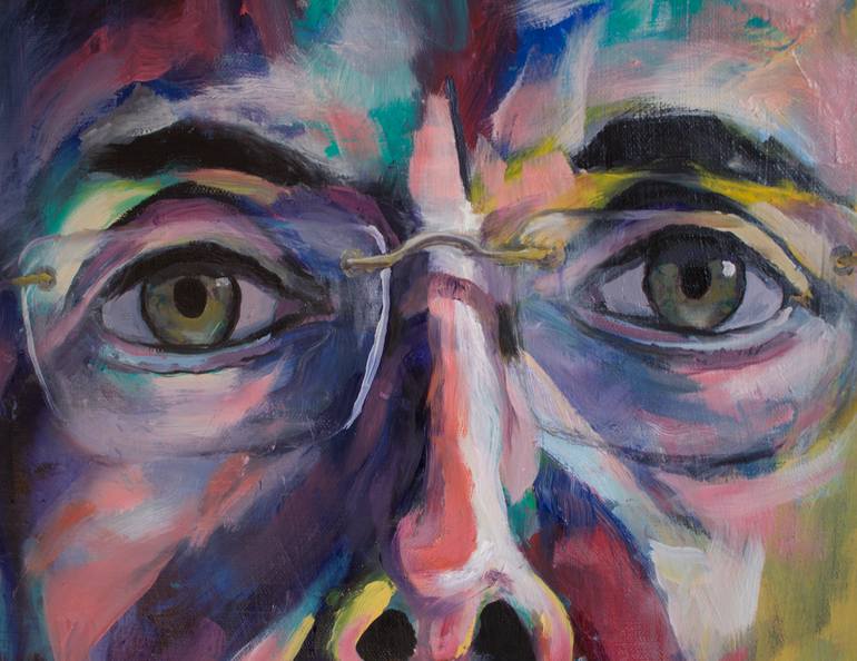 Original Abstract Expressionism People Painting by Lewis Evans