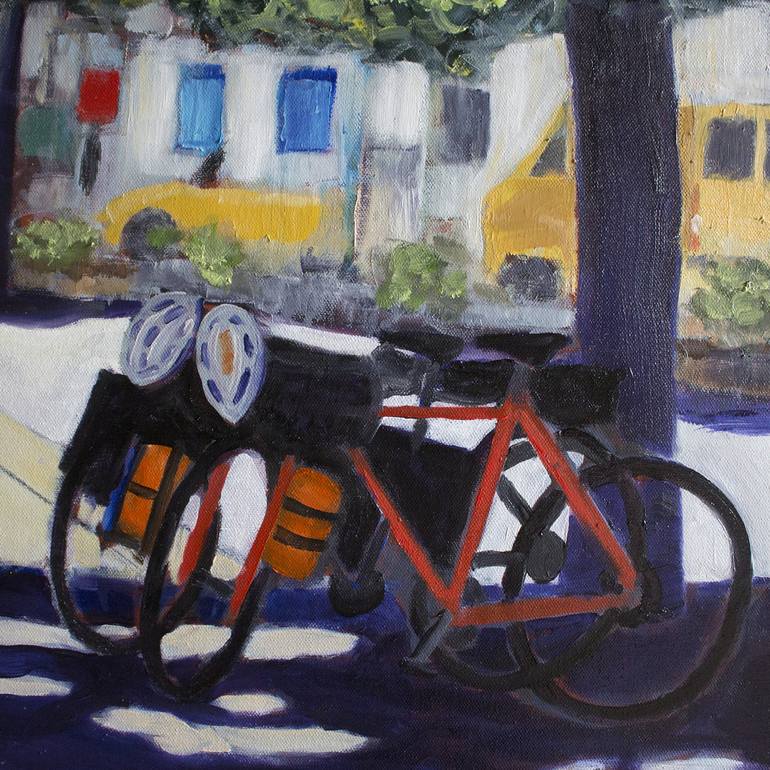 Original Contemporary Bike Painting by Lewis Evans
