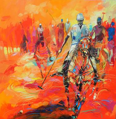 Print of Impressionism Sports Paintings by Said Oladejo-Lawal