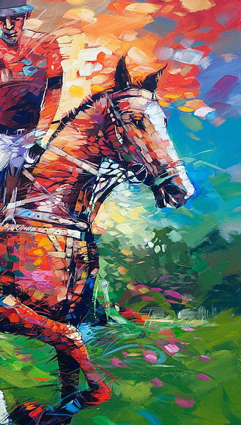 Original Impressionism Sport Painting by Said Oladejo-Lawal