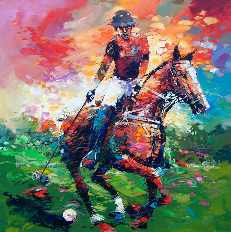 Original Impressionism Sport Painting by Said Oladejo-Lawal